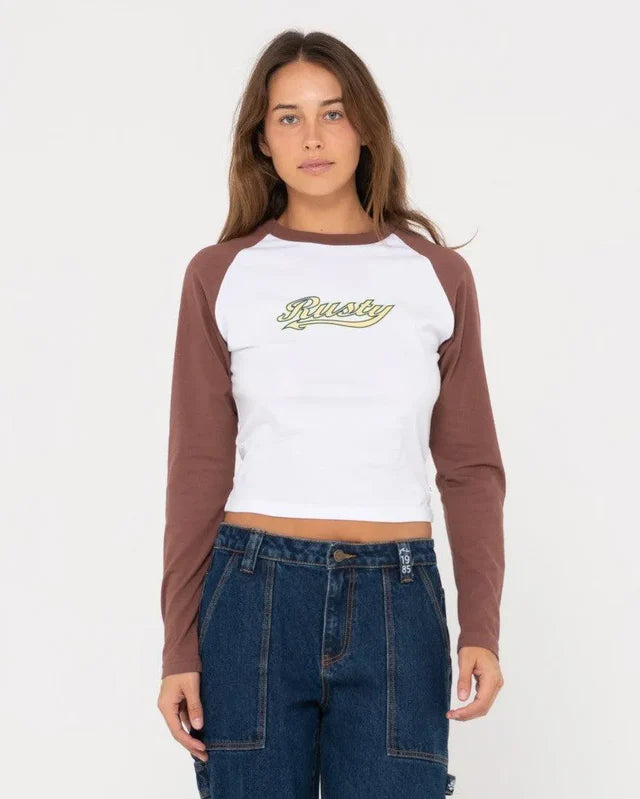 Rusty norty long sleeve baby tee