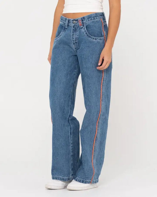 Rusty Flip Mommy Low Rise Wide Leg Denim Pant