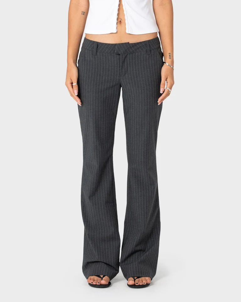 Rusty Finance Mummy Pinstripe Suit Pant l Grey