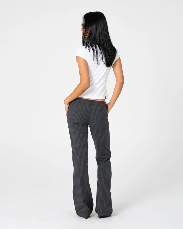 Rusty Finance Mummy Pinstripe Suit Pant l Grey