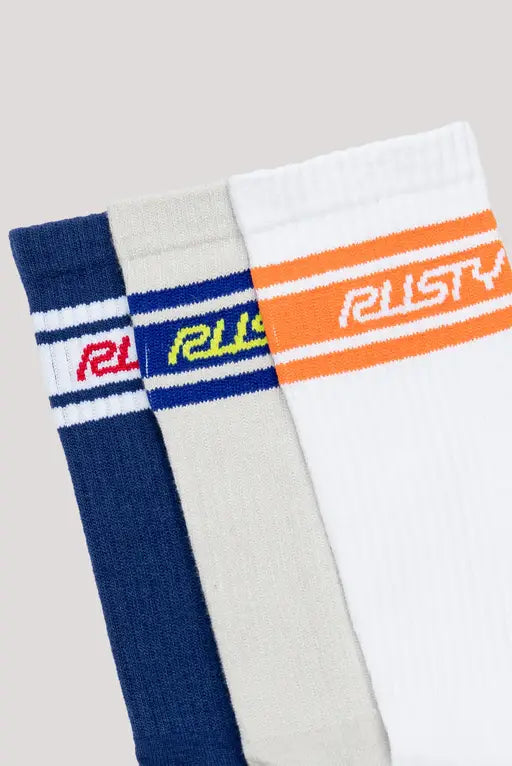 Rusty mid calf pit crew sock 4 pack