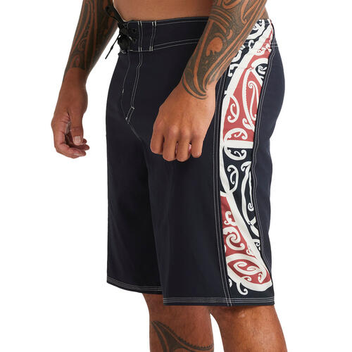 Quiksilver X Kehu Butler Kowhaiwhai Mangopare Boardshort Black