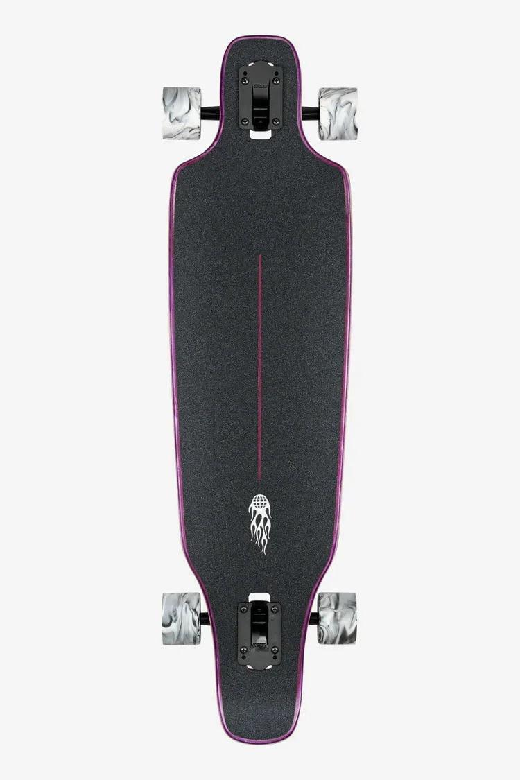 GLOBE Globe Outlier Drop Through Longboard Purple Flames 36"