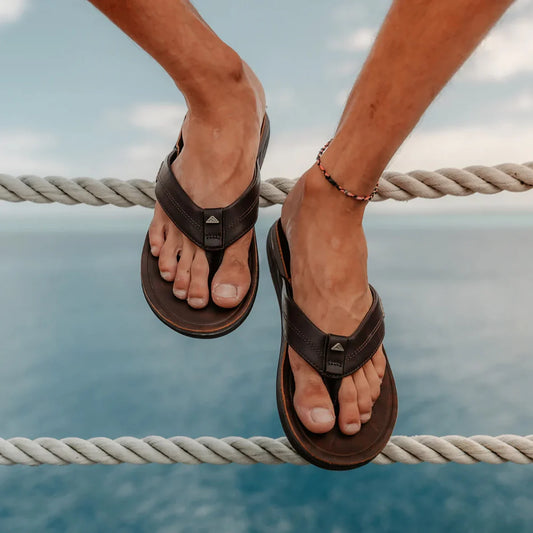 Reef Mens Leather Offshore - Dark Brown
