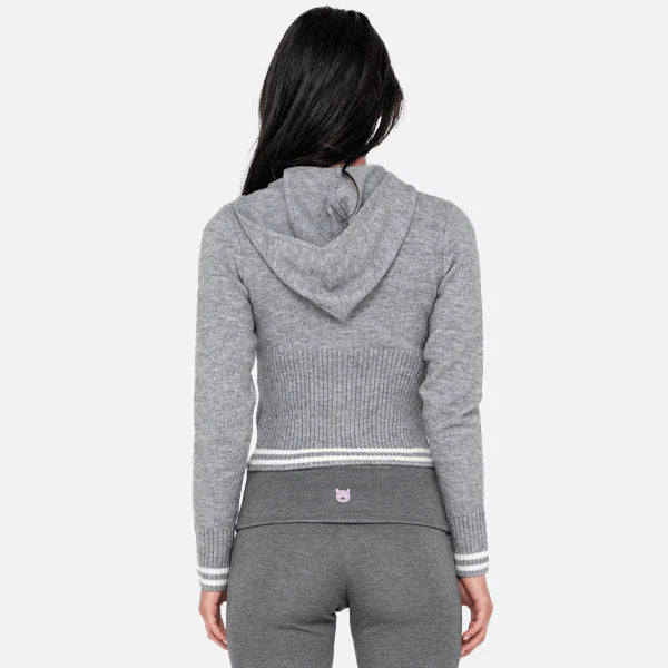 Rusty Devil Girl Knitted Zip Thru Hood