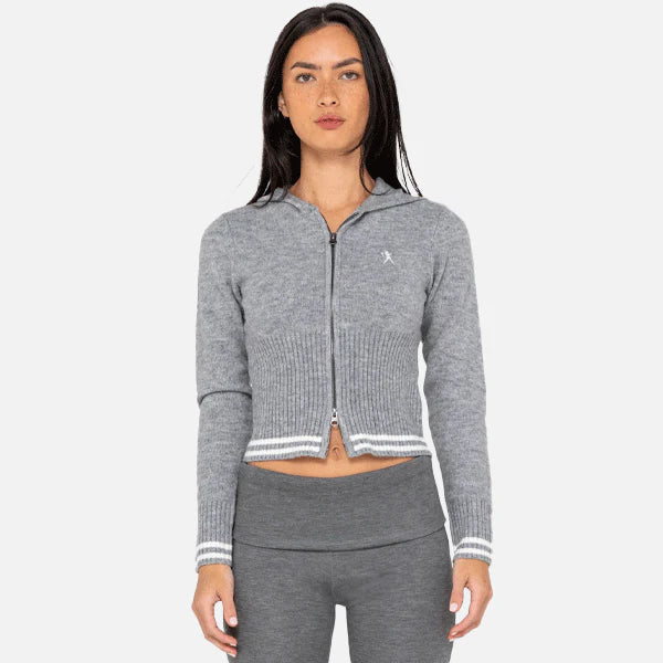 Rusty Devil Girl Knitted Zip Thru Hood