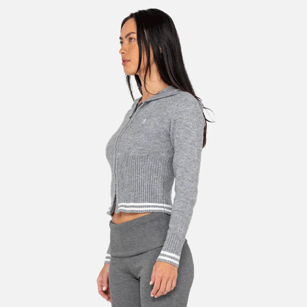 Rusty Devil Girl Knitted Zip Thru Hood