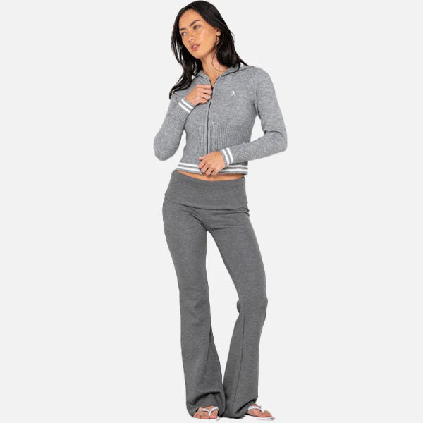 Rusty Devil Girl Knitted Zip Thru Hood