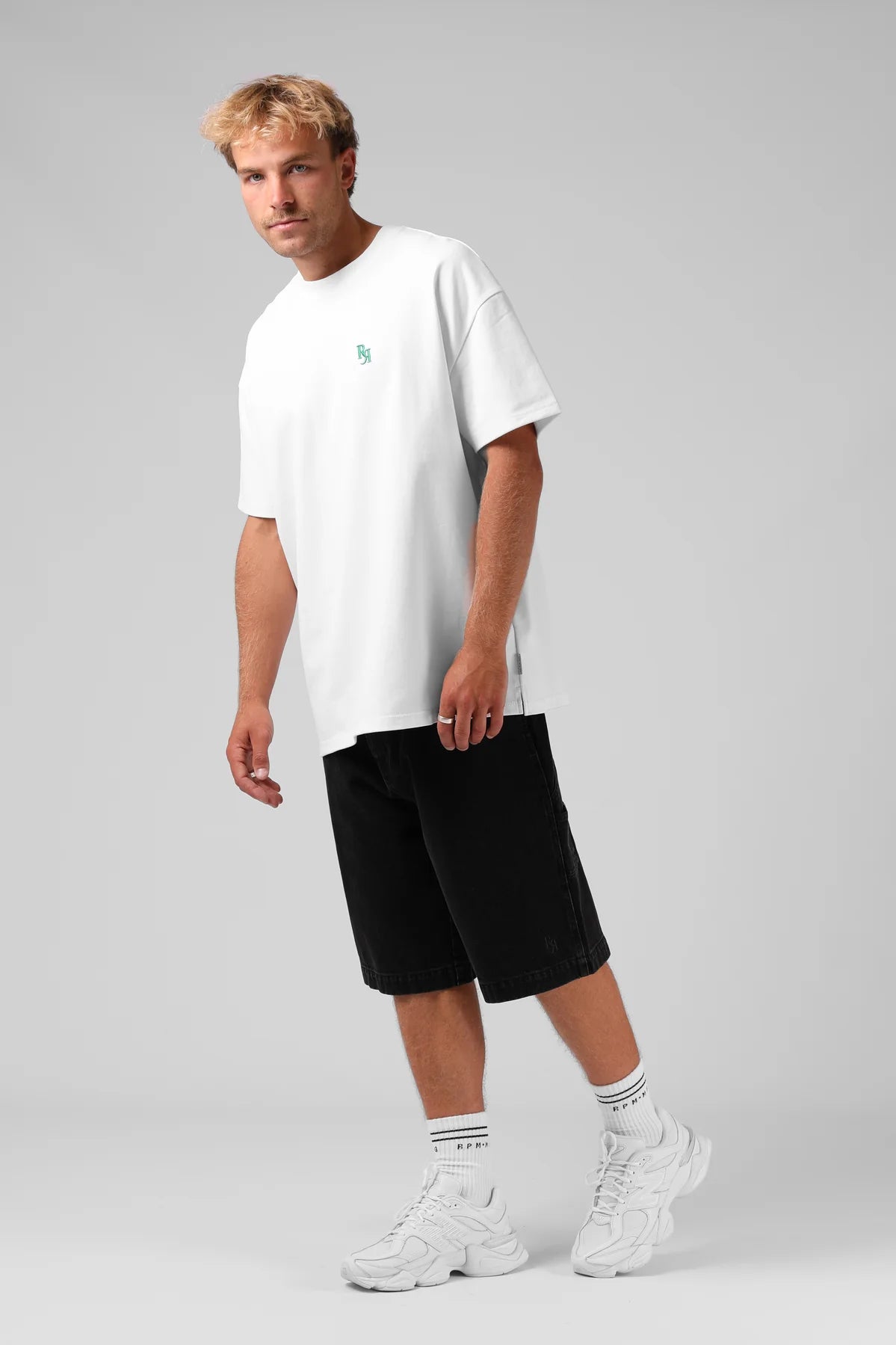 RPM Sanded OS Tee l White