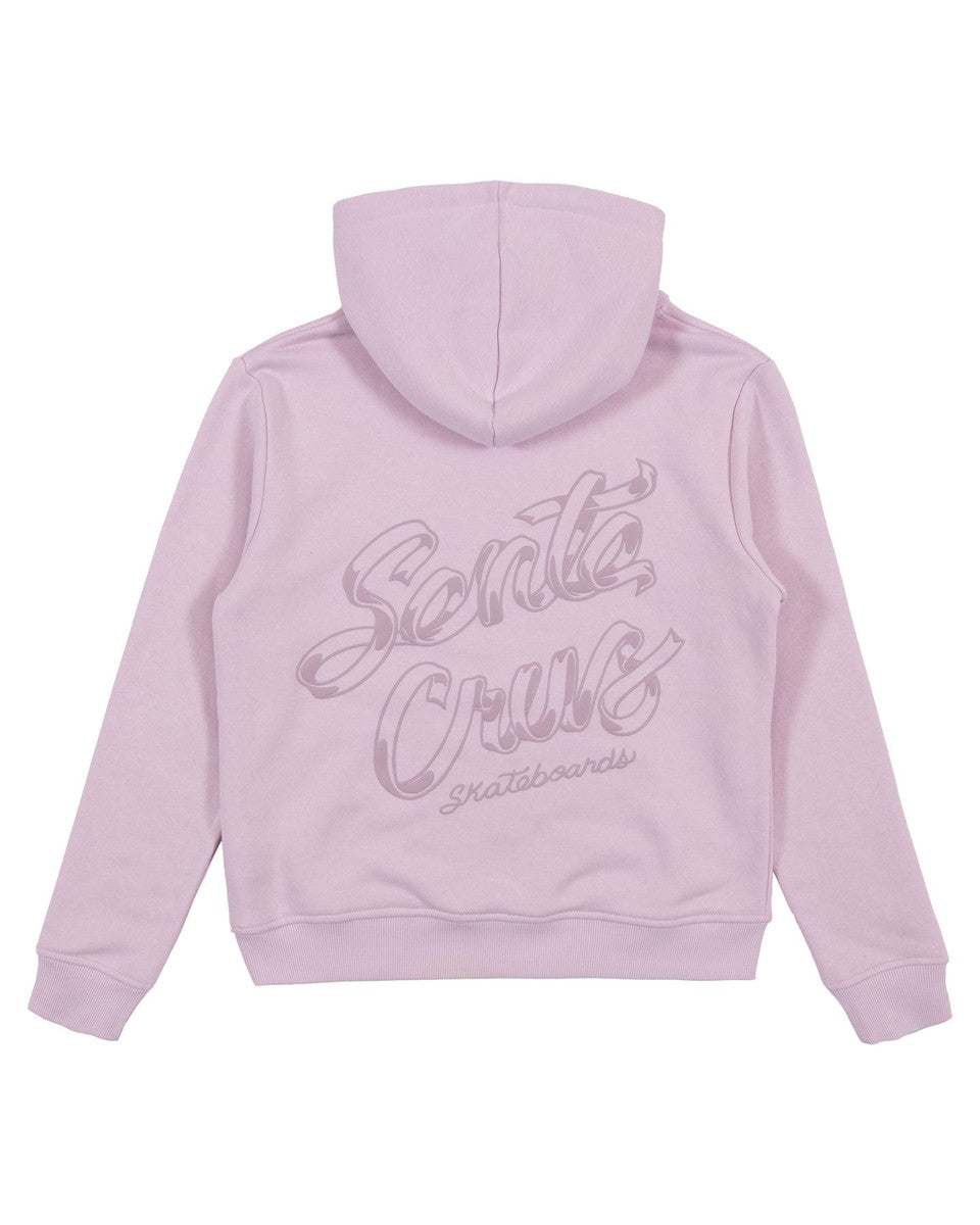 Santa Cruz Ribbon Script Chest Hoodie l Pink