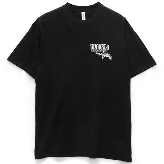 S double world wide roots tee-Black