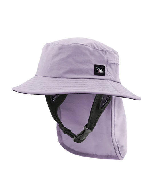 Ocean + Earth Indo Stiff Peak Surf Hat in Pale Lilac