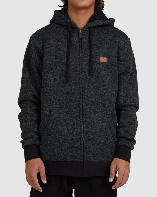 Billabong Revolt Zip Thru Hood Black Heather