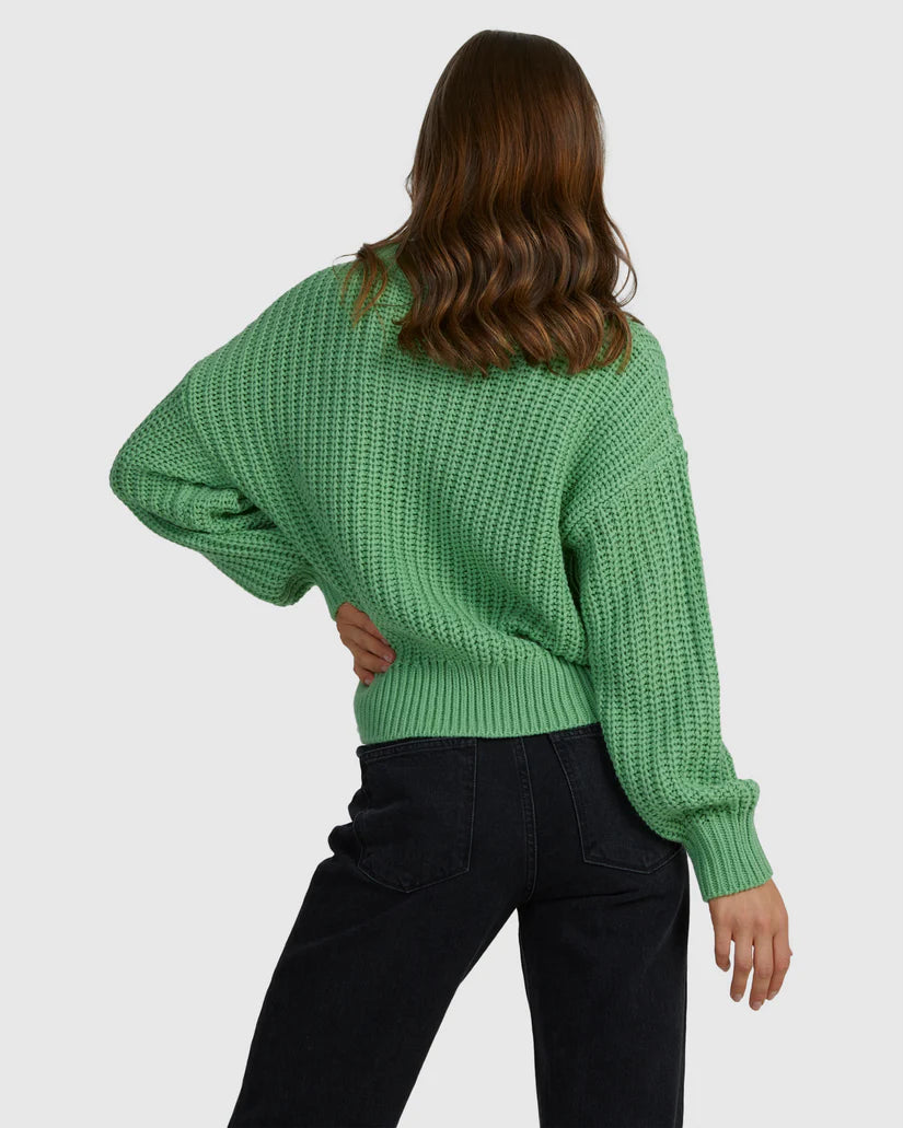 Roxy coming home knit sweat- Green