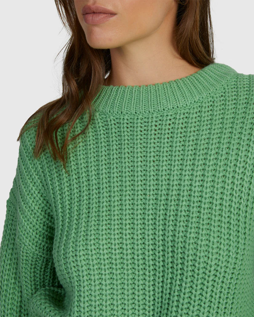 Roxy coming home knit sweat- Green